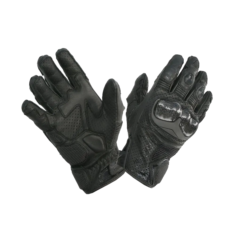 Moto rukavice kožne ADRENALINE HEXAGON PPE crna