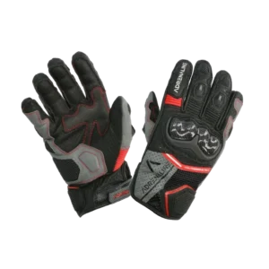Moto rukavice kožne ADRENALINE HEXAGON PPE crna/siva/crvena