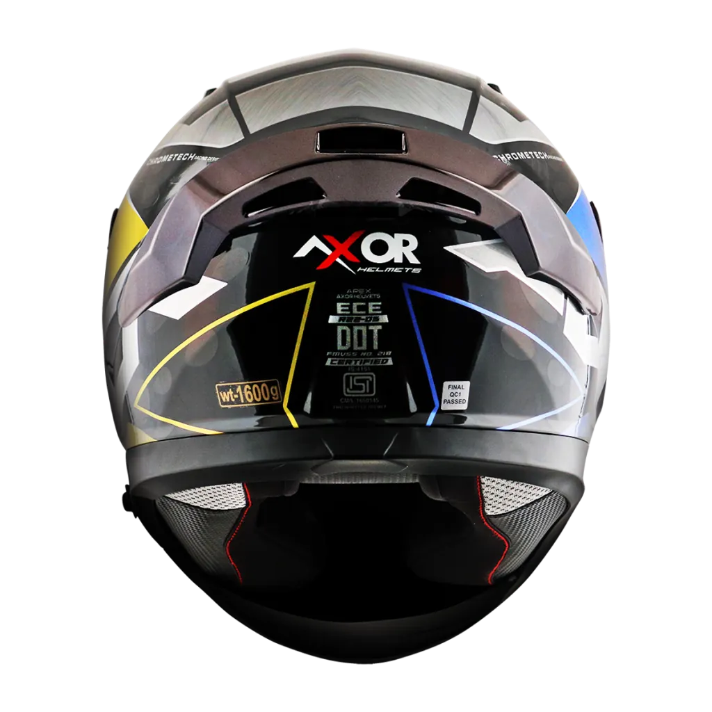 AXOR Apex Chromtech kaciga sjaj crno plava - bočni pogled