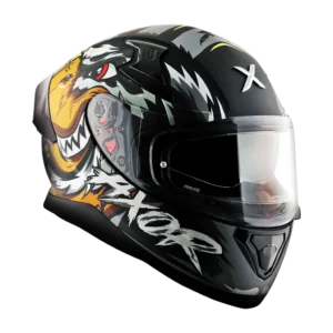 AXOR Apex Falcon kaciga mat crno siva - prednja strana