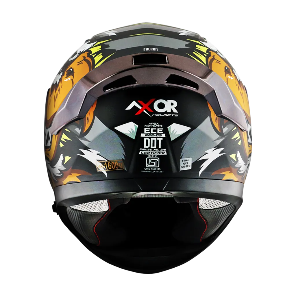 AXOR Apex Falcon kaciga mat crno siva - bočni pogled