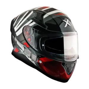 AXOR Apex Hex-2 kaciga mat sivo crvena - prednja strana