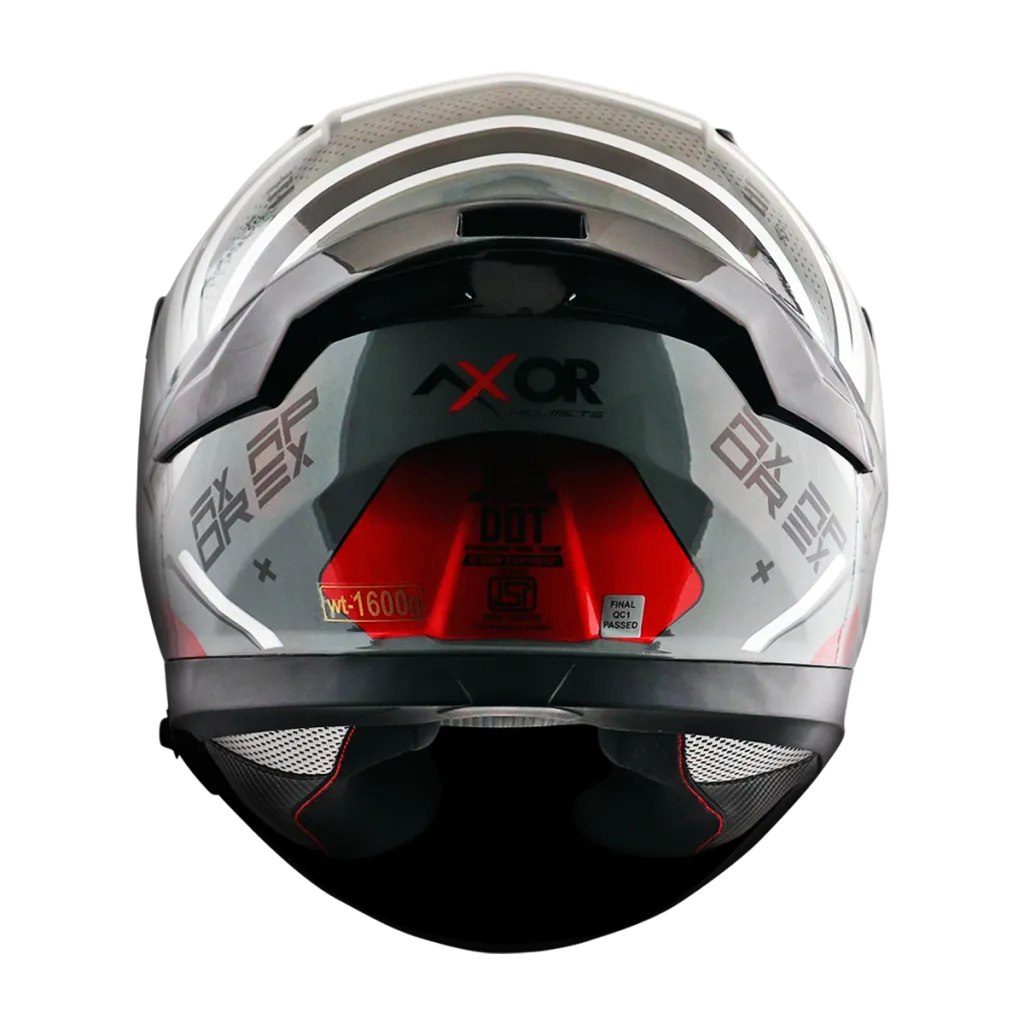 AXOR Apex Hex-2 kaciga mat sivo crvena - bočni pogled