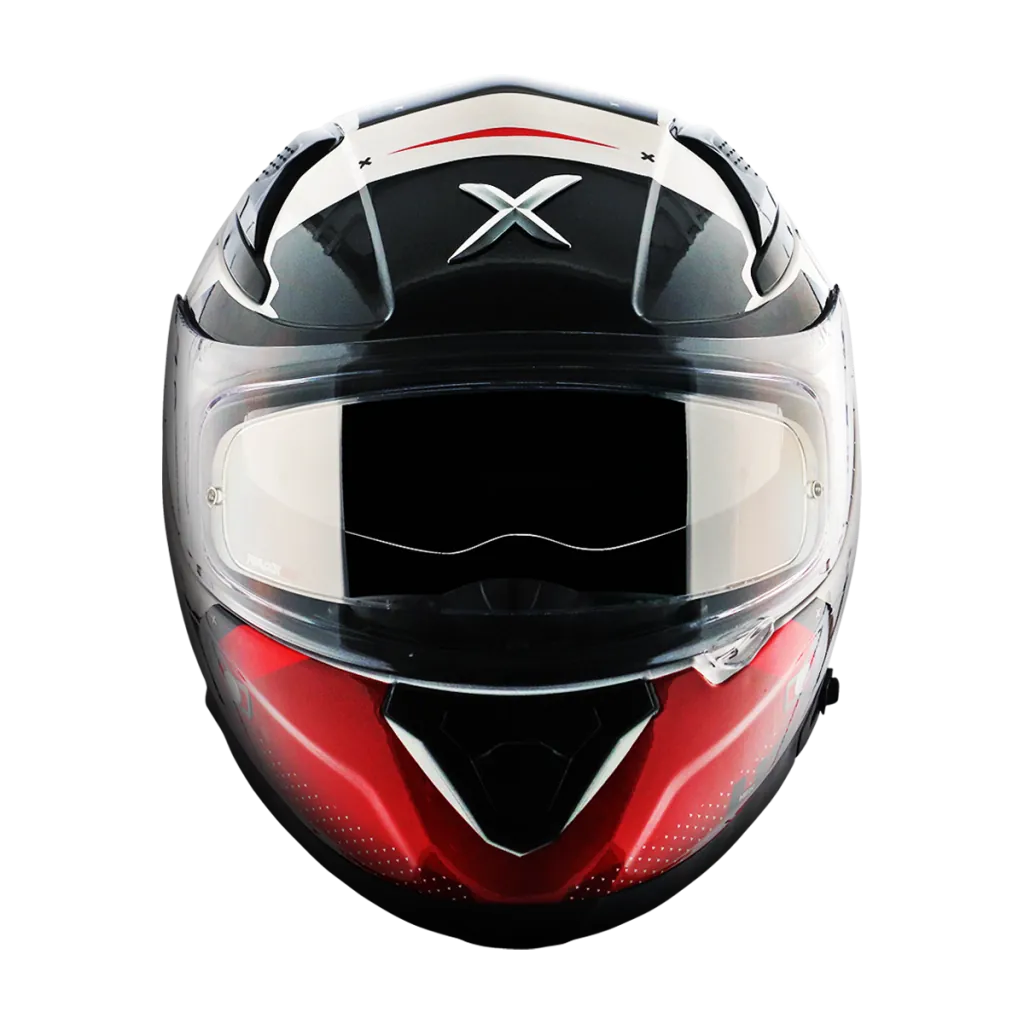 AXOR Apex Hex-2 kaciga sjaj bijelo crvena - detalj