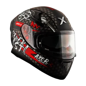 AXOR Apex Ride Fast kaciga mat crno crvena - prednja strana