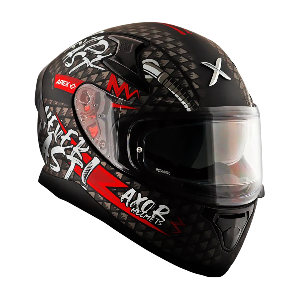 AXOR Apex Ride Fast kaciga mat crno crvena - prednja strana