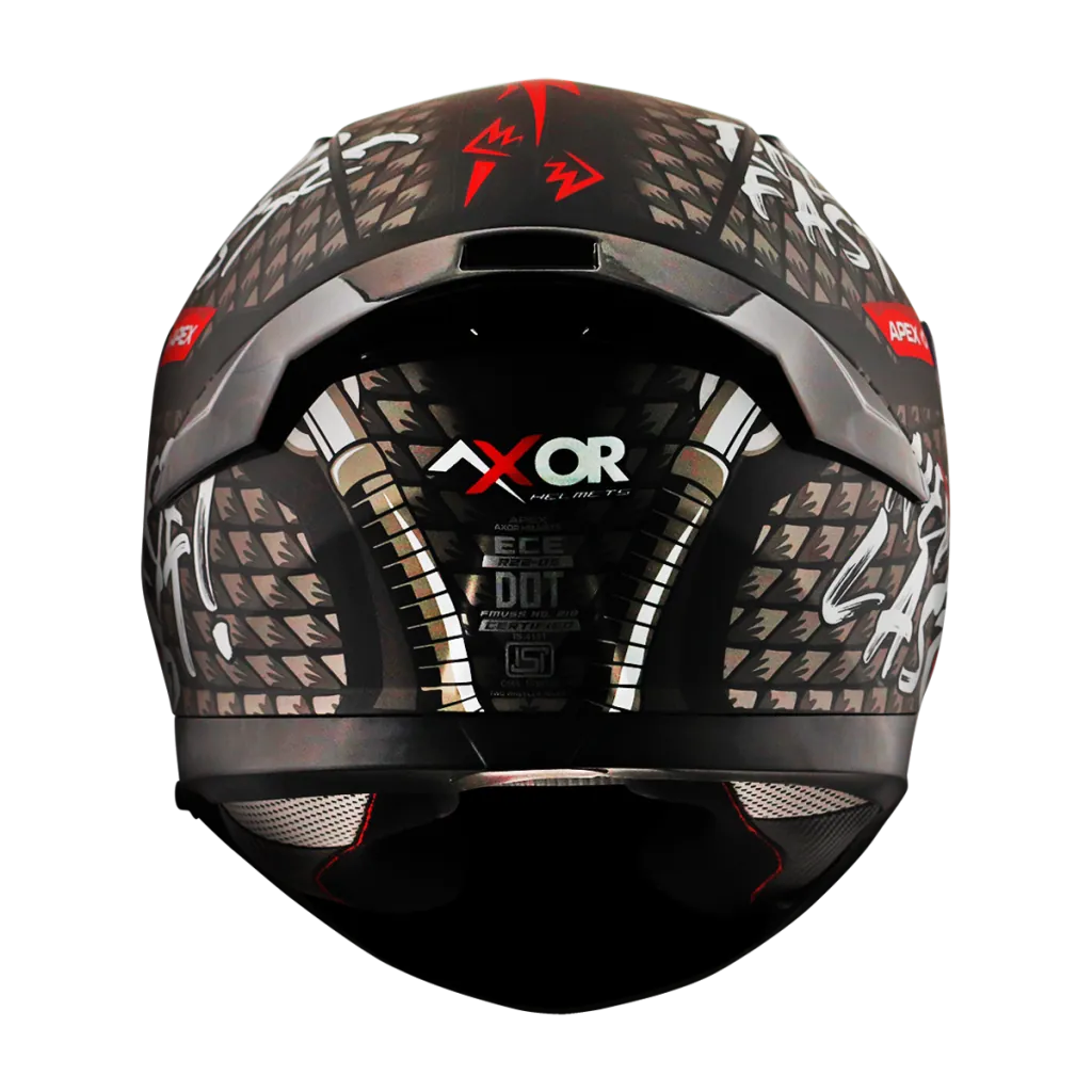 AXOR Apex Ride Fast kaciga mat crno crvena - bočni pogled