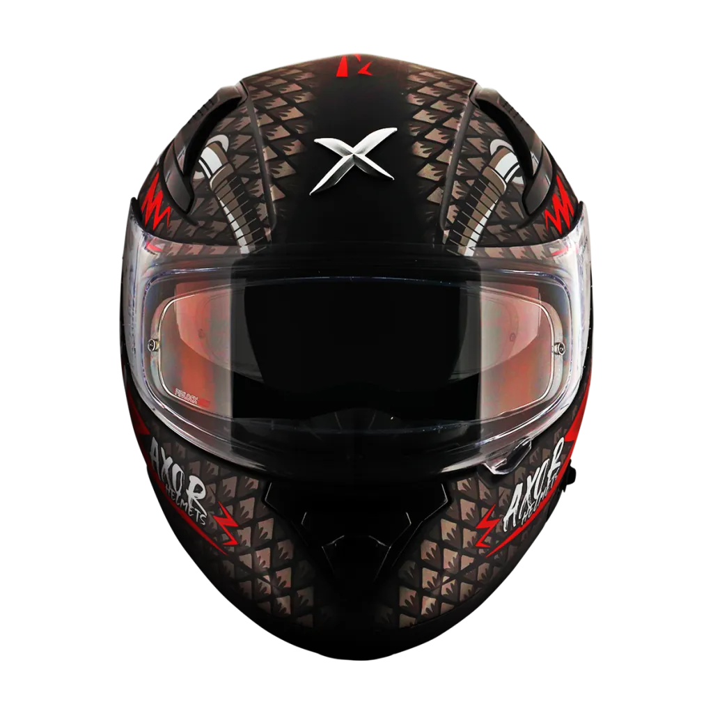 AXOR Apex Ride Fast kaciga mat crno crvena - detalj