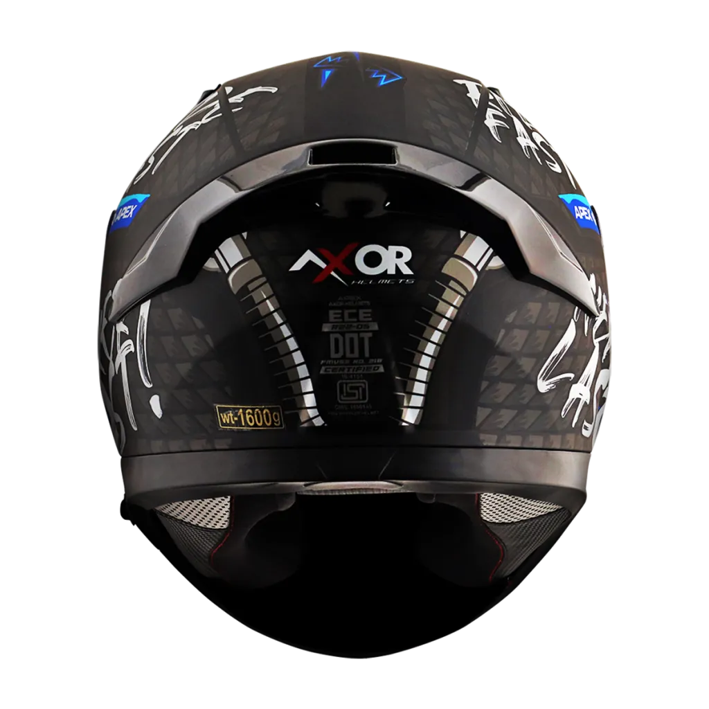 AXOR Apex Ride Fast kaciga mat crno plava - bočni pogled