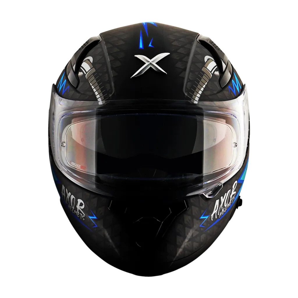 AXOR Apex Ride Fast kaciga mat crno plava - detalj