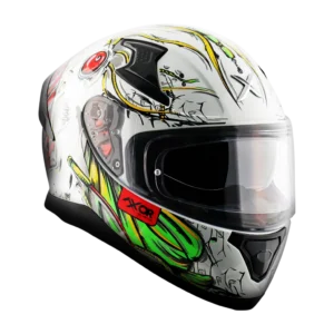 AXOR Apex Seadevil kaciga sjaj bijelo crvena - prednja strana