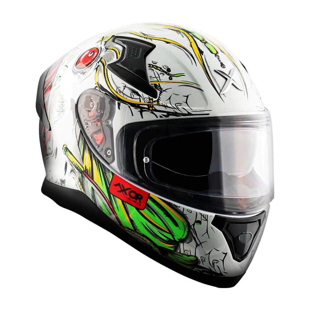 AXOR Apex Seadevil kaciga sjaj bijelo crvena - prednja strana