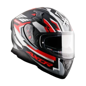 AXOR Apex Streak kaciga mat crno crvena - prednja strana