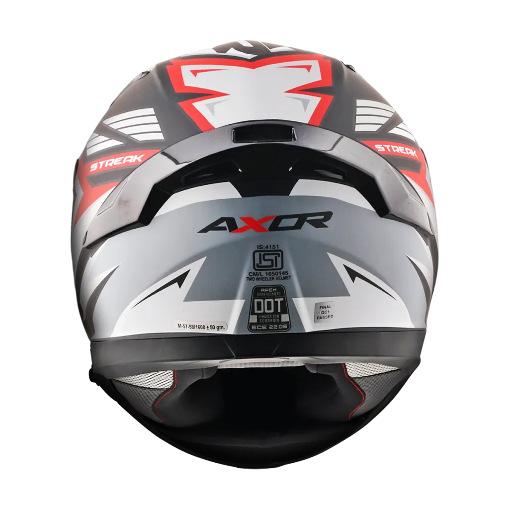 AXOR Apex Streak kaciga mat crno crvena - bočni pogled