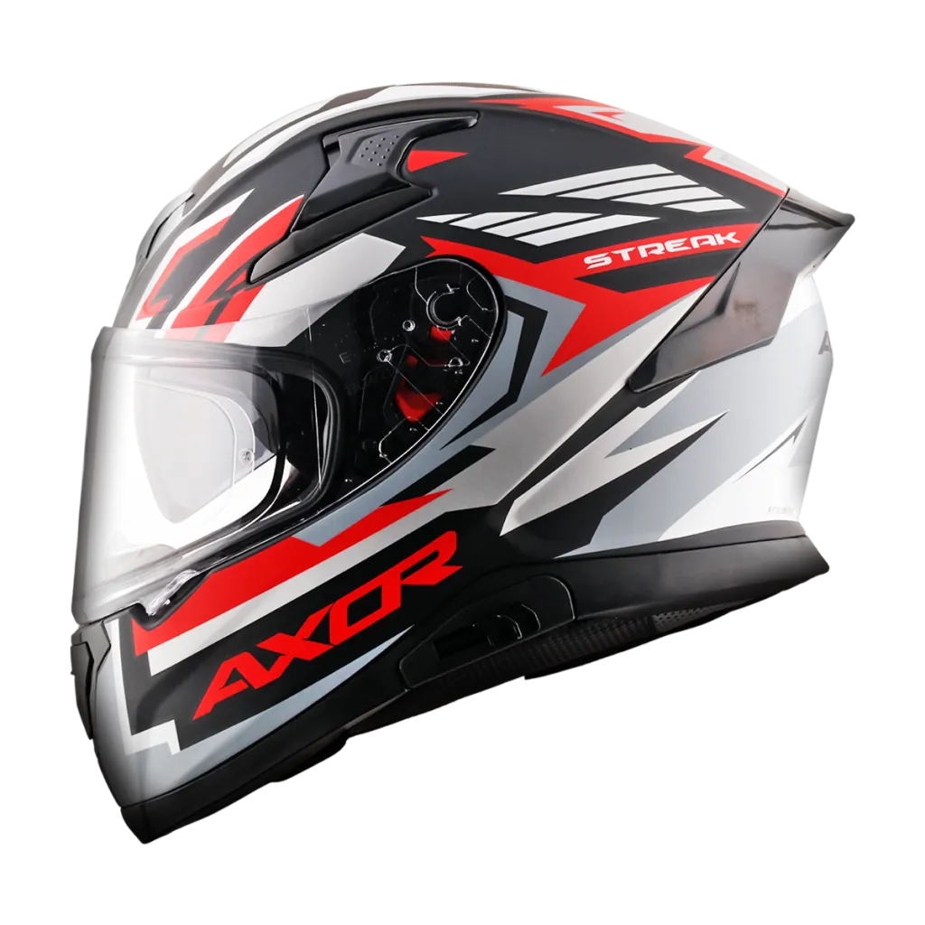 AXOR Apex Streak kaciga mat crno crvena - stražnja strana