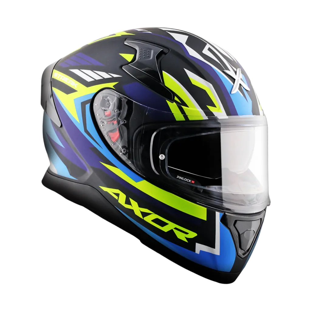 AXOR Apex Streak kaciga mat crno plava - prednja strana