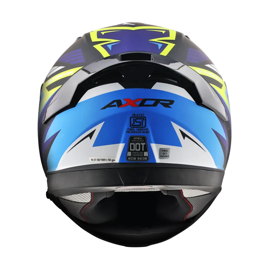 AXOR Apex Streak kaciga mat crno plava - bočni pogled