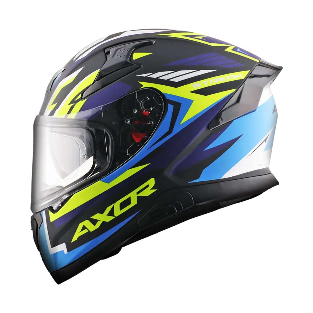 AXOR Apex Streak kaciga mat crno plava - stražnja strana