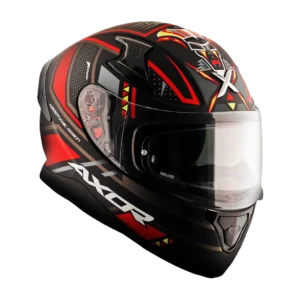 AXOR Apex Tiki kaciga mat crno crvena - prednja strana