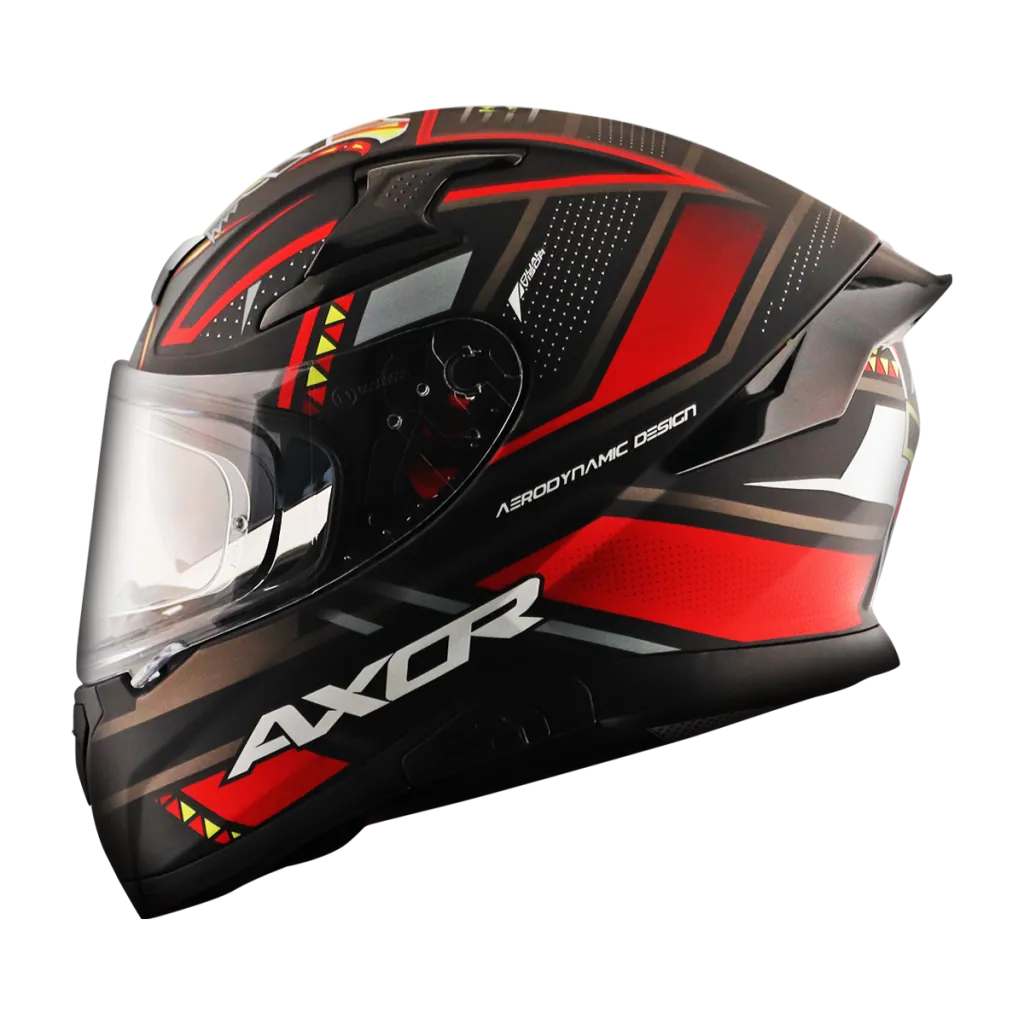 AXOR Apex Tiki kaciga mat crno crvena - stražnja strana