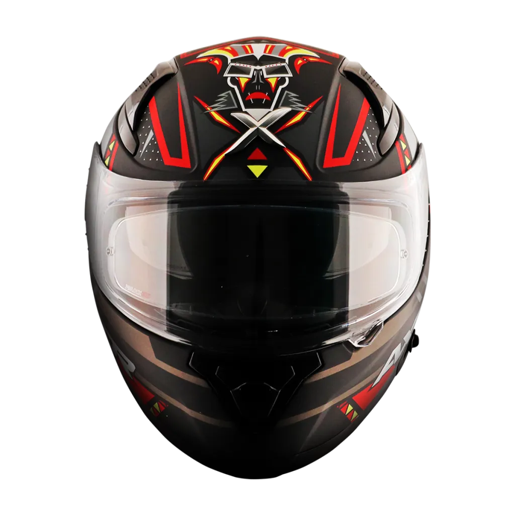 AXOR Apex Tiki kaciga mat crno crvena - detalj