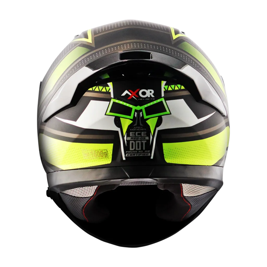 AXOR Apex Tiki kaciga mat crno neon žuta - bočni pogled