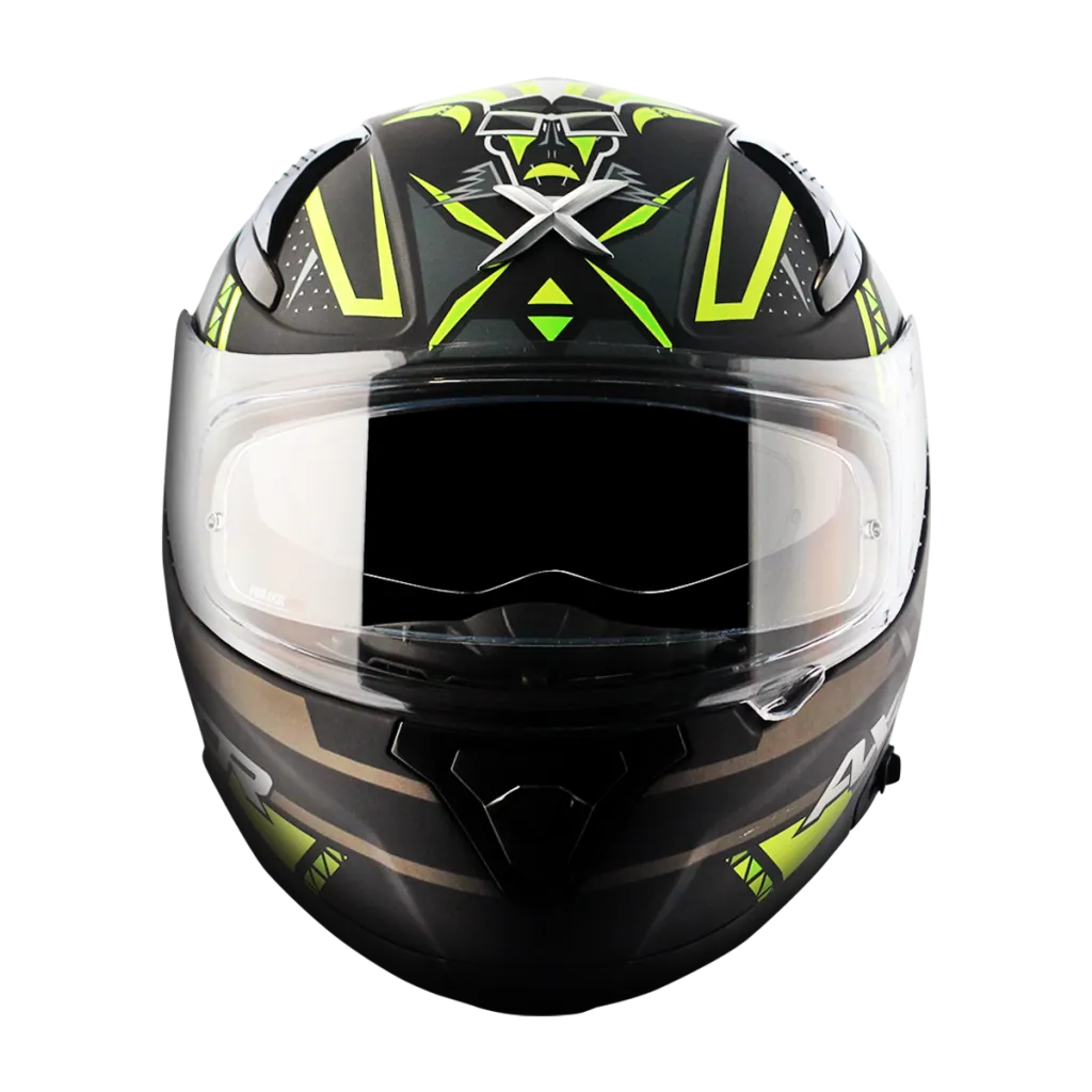 AXOR Apex Tiki kaciga mat crno neon žuta - detalj