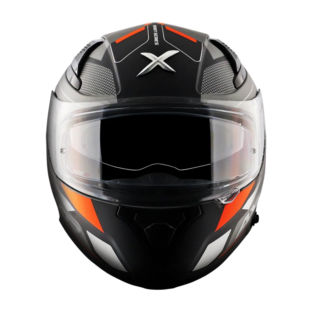 AXOR Apex Turbine kaciga mat crno narančasto siva - detalj