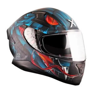 AXOR Apex Venomous kaciga mat crno plava - prednja strana