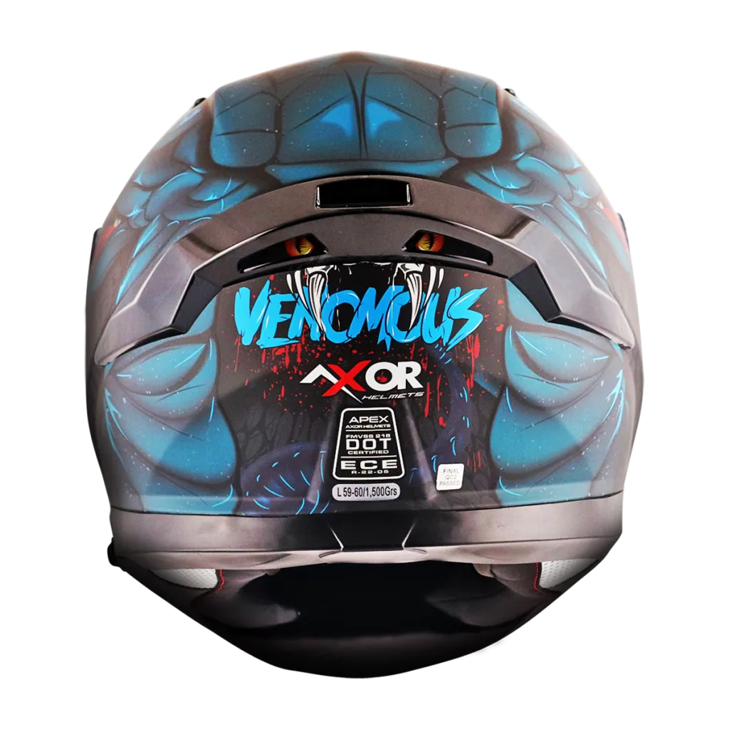 AXOR Apex Venomous kaciga mat crno plava - bočni pogled