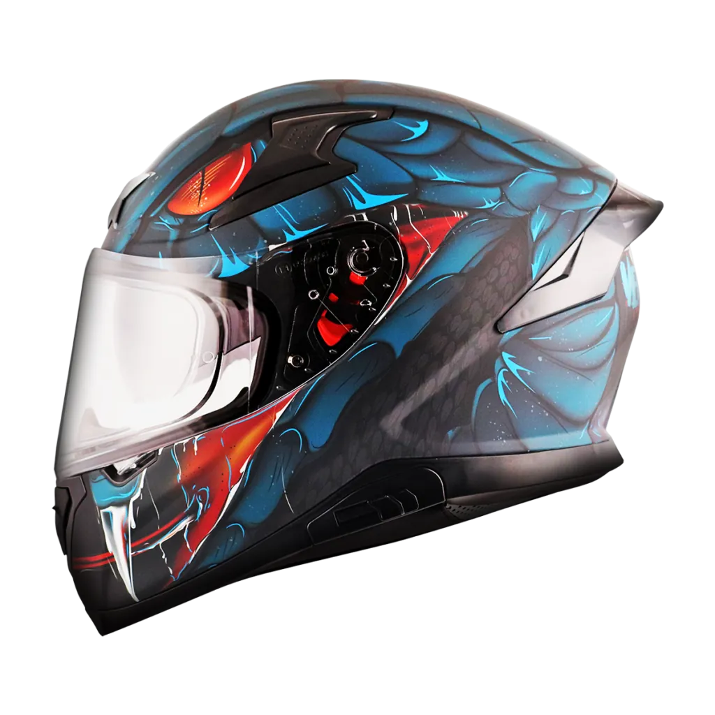 AXOR Apex Venomous kaciga mat crno plava - stražnja strana