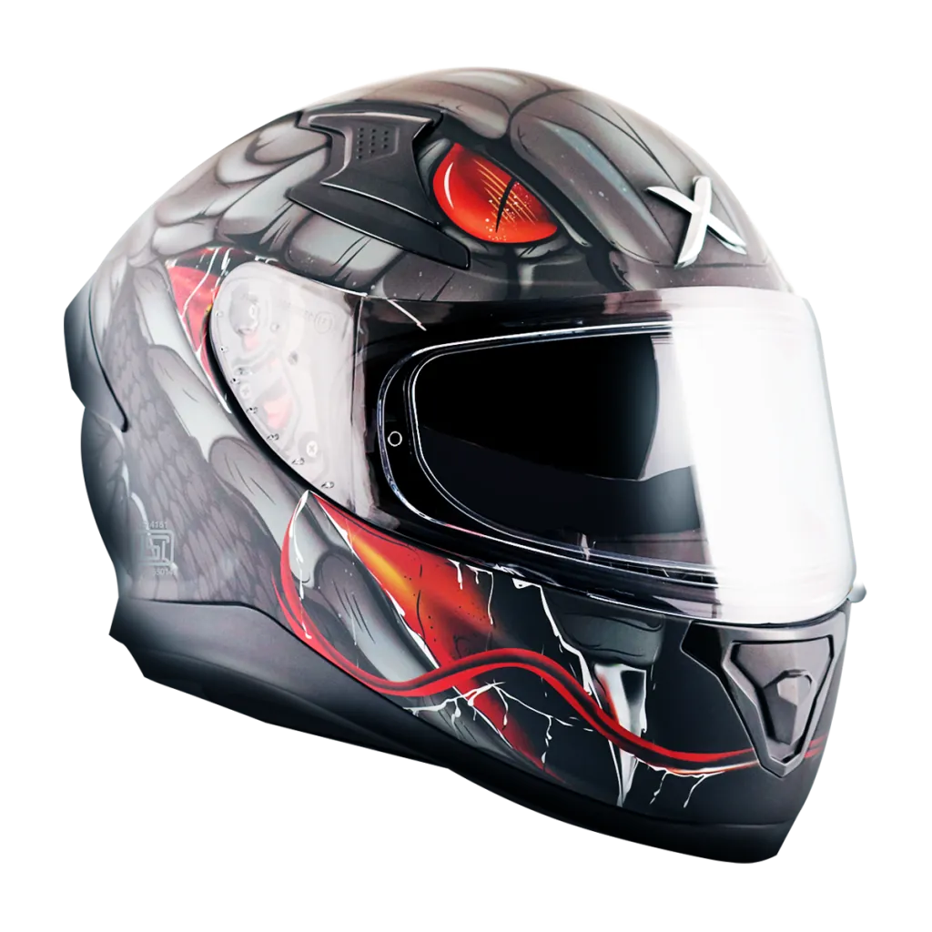 AXOR Apex Venomous kaciga mat crno siva - prednja strana