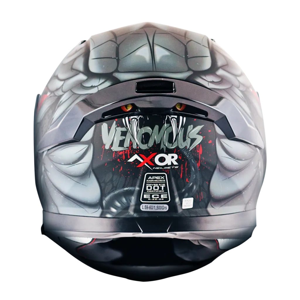 AXOR Apex Venomous kaciga mat crno siva - bočni pogled