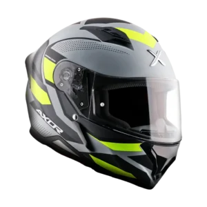 AXOR Hunter Cornet kaciga mat nardo siva neon žuta - prednja strana