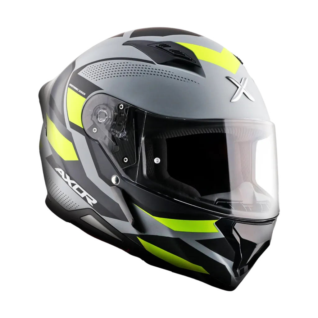 AXOR Hunter Cornet kaciga mat nardo siva neon žuta - prednja strana