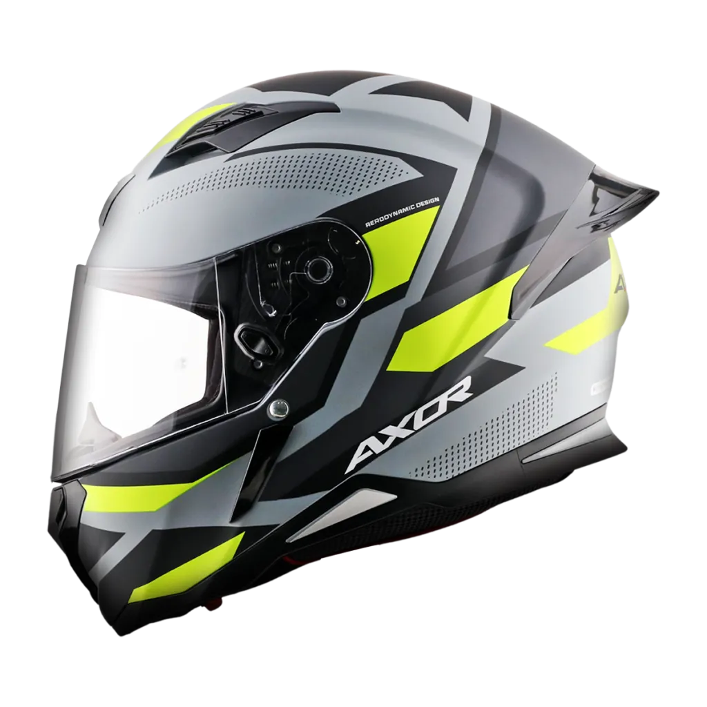 AXOR Hunter Cornet kaciga mat nardo siva neon žuta - stražnja strana