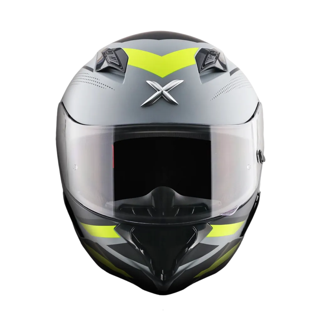 AXOR Hunter Cornet kaciga mat nardo siva neon žuta - detalj