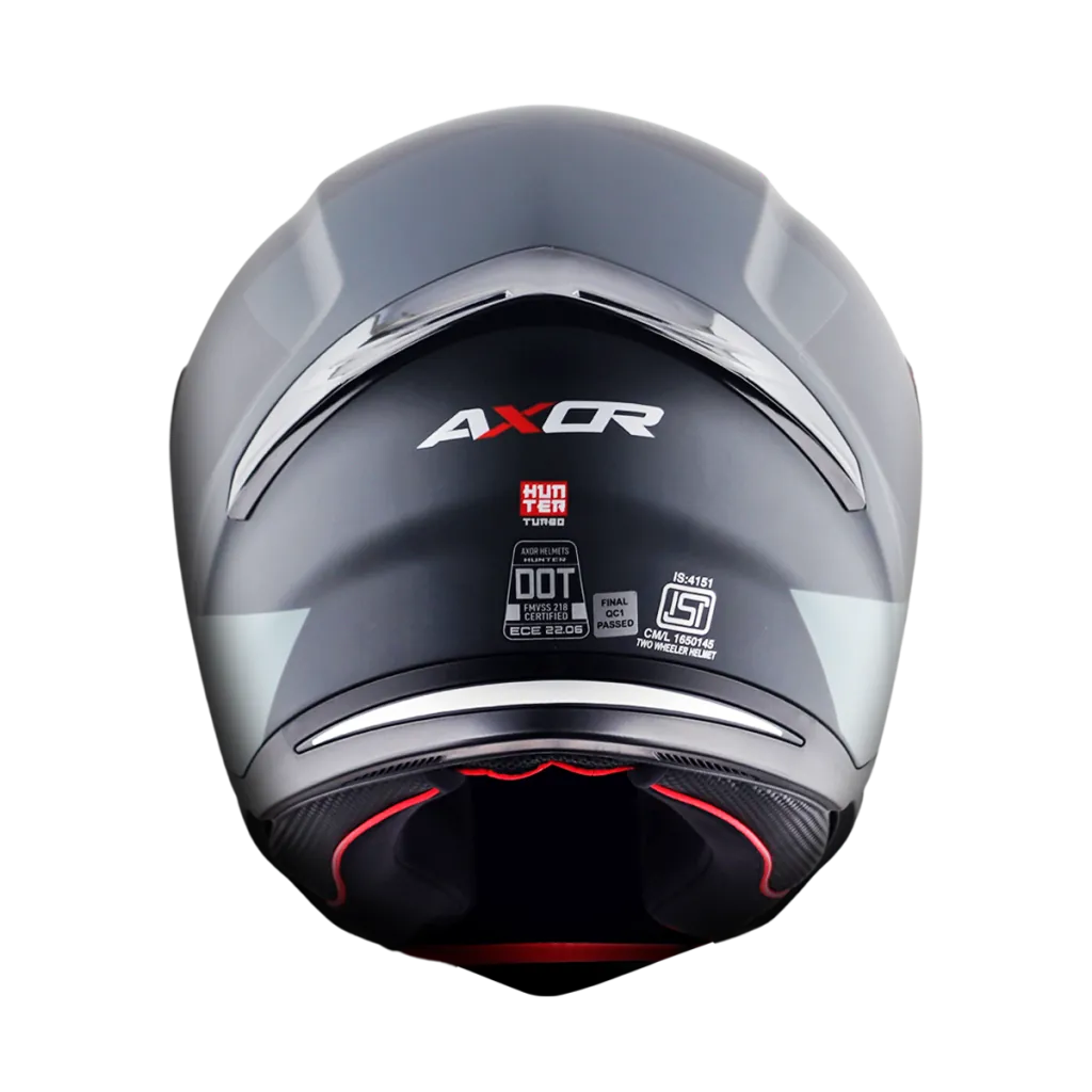 AXOR Hunter Turbo kaciga mat crno siva - bočni pogled