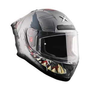 AXOR Saber Savage kaciga mat crno athena siva - prednja strana