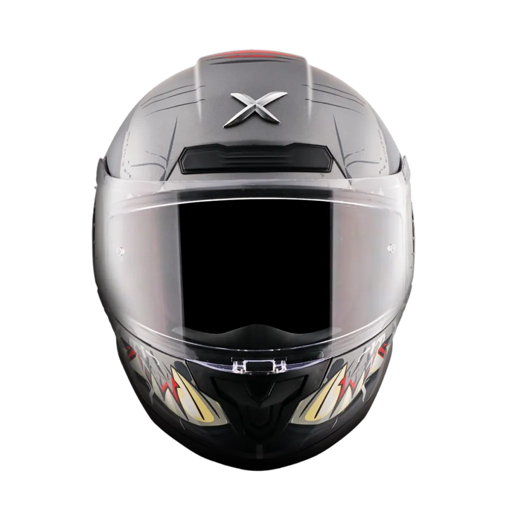 AXOR Saber Savage kaciga mat crno athena siva - detalj