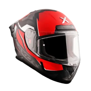 AXOR Saber Shadow kaciga mat crno crvena - prednja strana