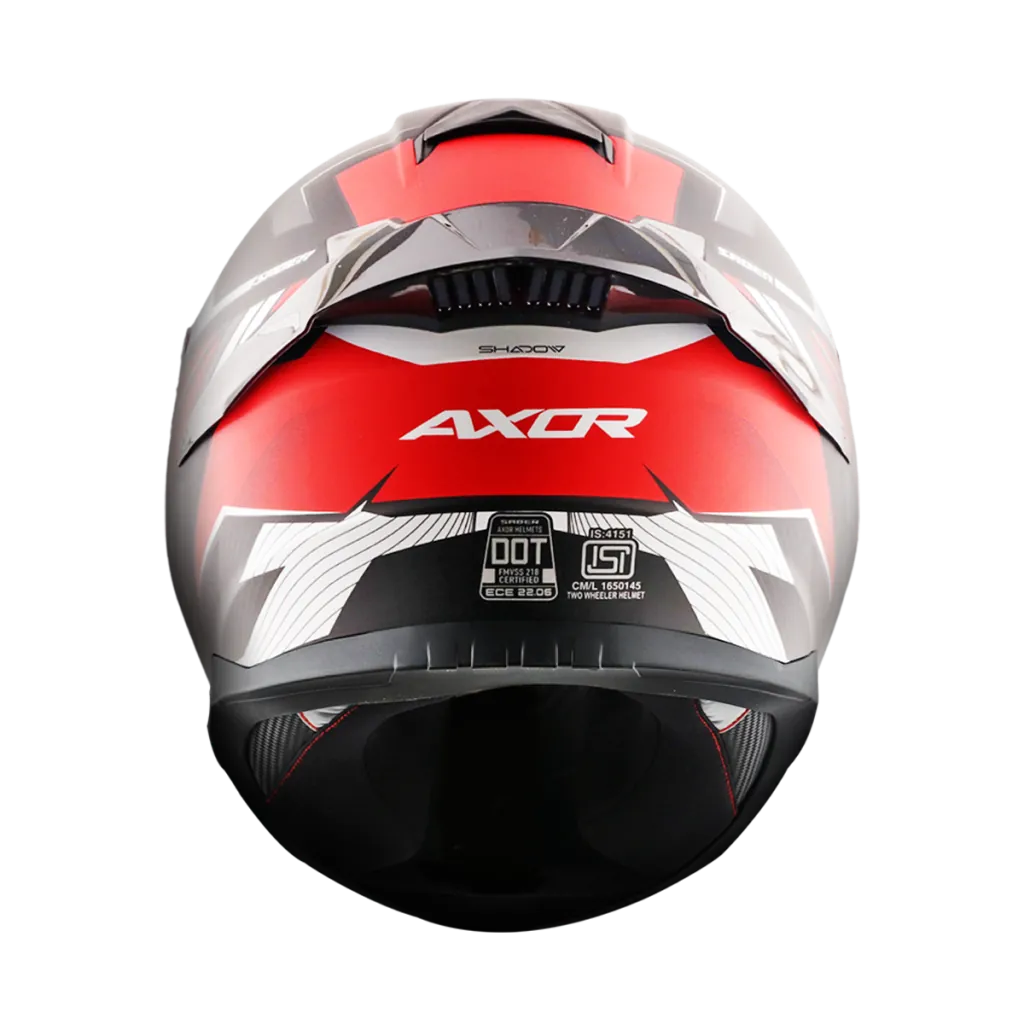 AXOR Saber Shadow kaciga mat crno crvena - bočni pogled