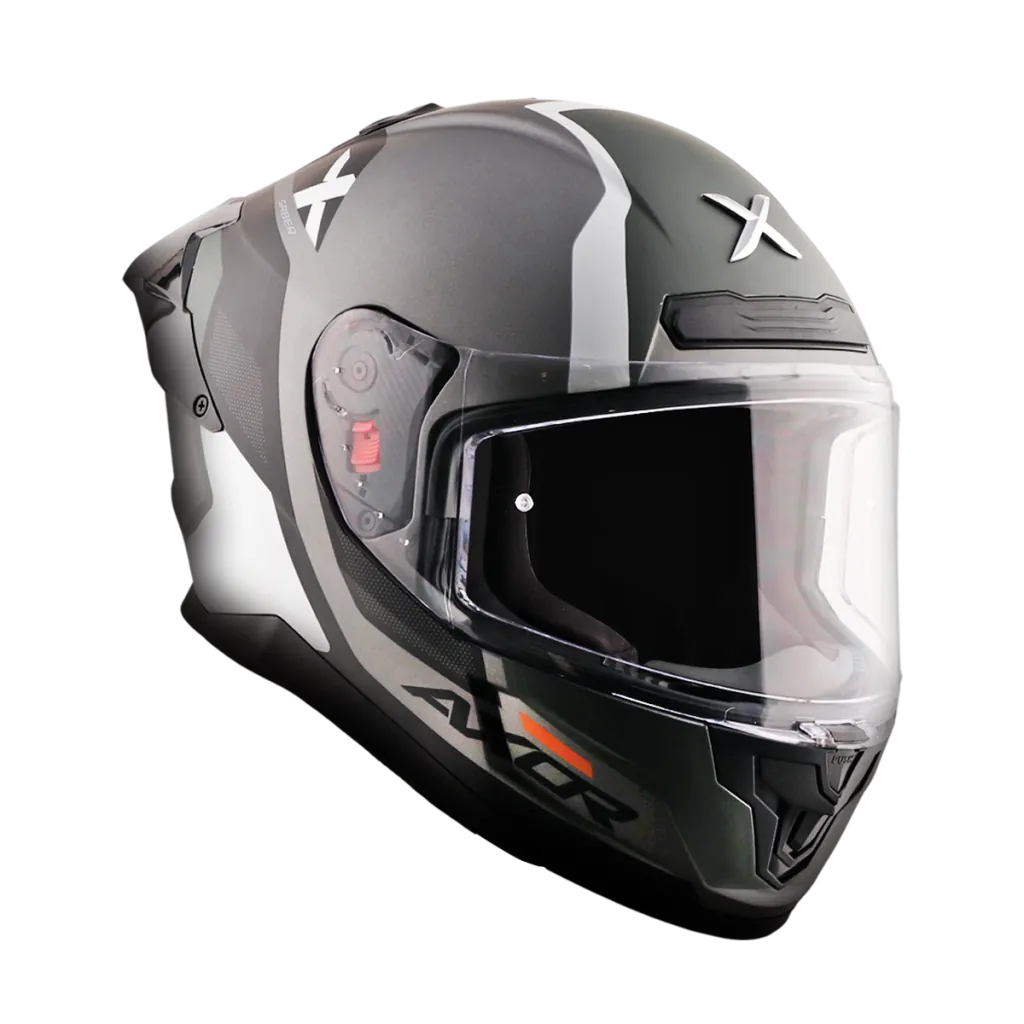 AXOR Saber Spark kaciga mat crno siva - prednja strana