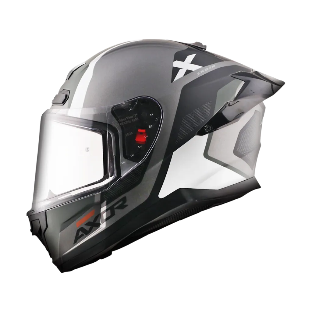 AXOR Saber Spark kaciga mat crno siva - stražnja strana