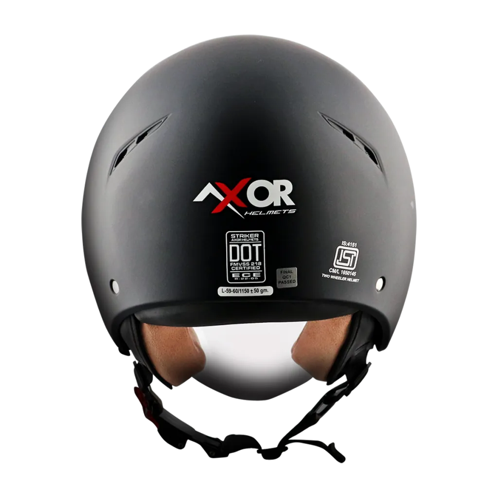 AXOR Striker kaciga mat crna - bočni pogled