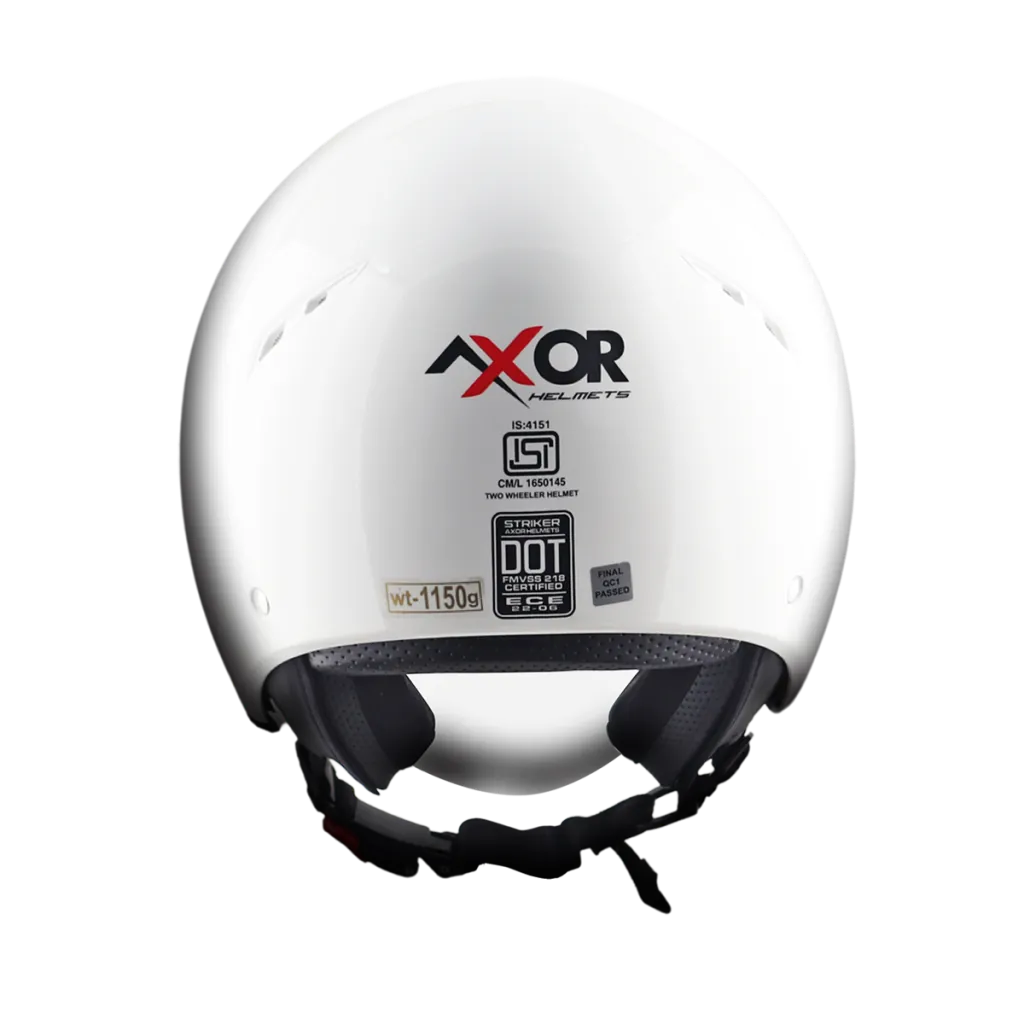 AXOR Striker kaciga sjaj bijela - bočni pogled