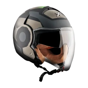 AXOR Striker Ultron kaciga mat crno siva - prednja strana