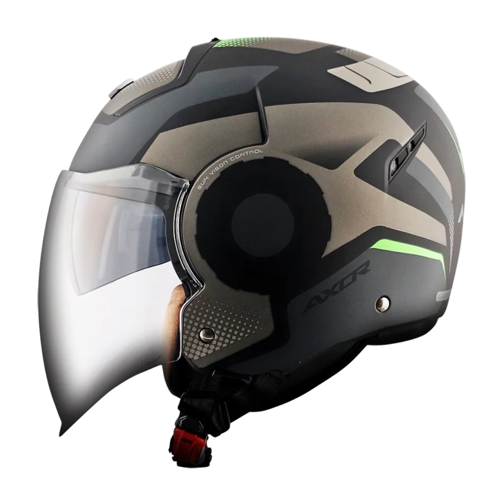 AXOR Striker Ultron kaciga mat crno siva - stražnja strana