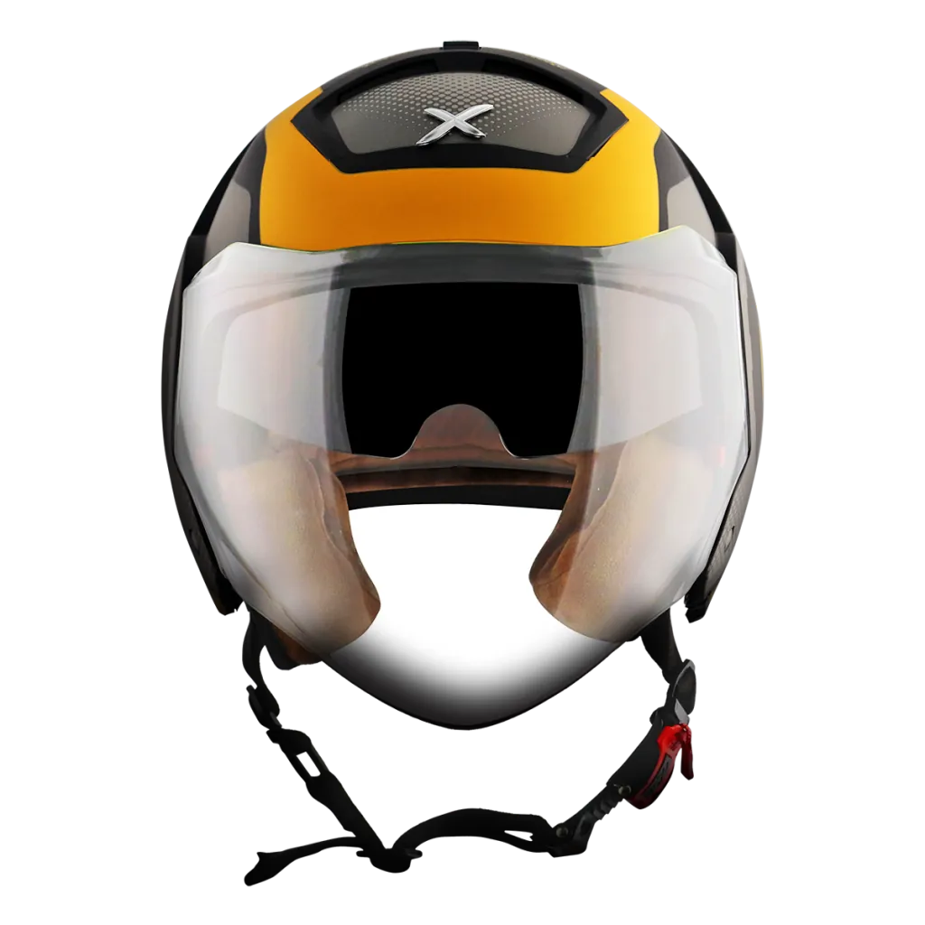 AXOR Striker Ultron kaciga mat crno žuta - detalj