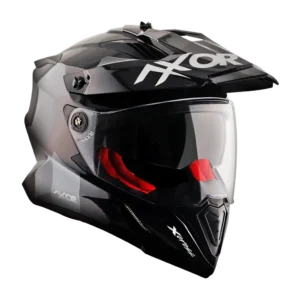 AXOR X-Cross DV kaciga sjaj crno crvena - prednja strana